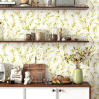 Livebor Leaf Peel and Stick Wallpaper Olive Leaf Contact Paper17.7in x 118.1in - Image 4