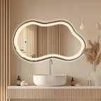 Dorlicecass Irregular Led Bathroom Mirror- Black 24"x36" Single Piece Vanity - Image 2