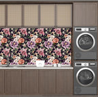 Laatse Purple Vintage Floral Wallpaper Peel and Stick Red Rose Peony Flowers - Image 8