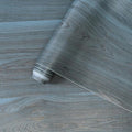 BOMENG Blue Wood Grain Wallpaper Peel and Stick Peacock Contact Paper by BOMENG