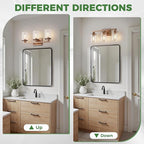 DORESshop 17 Inch Bathroom Light Fixtures, 3-Light Antique Patina Bathroom - Image 6