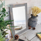 AAZZKANG Wood Framed Mirror Rectangular Rustic Wall Mirrors Decorative Small - Image 6