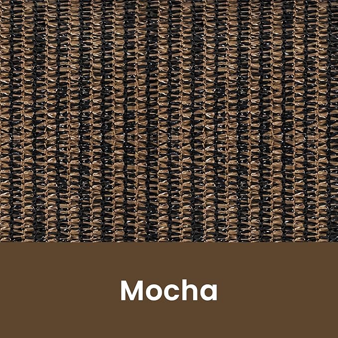 6'W x 8'H Mocha Patio Shades Roll up Outdoor Roller Shade Crank Wand Blind - Image 9