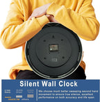HITO 14 Inch Silent Wall Clock Battery Operated, Large Wall Clock - Image 4
