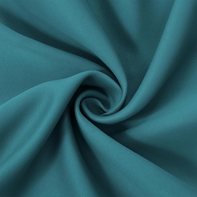 LEMOMO Sea Teal Thermal Blackout Curtains/52 x 63 Inch/Set of 2 Panels Room - Image 5