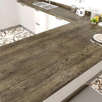 WESTICK Wood Countertop Wallpaper 394" x 15.8" Vintage Brown Wood Contact Paper - Image 2
