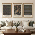 Framed Vintage William Morris Canvas Wall Art Set of 3, Nature Rustic Botanical - Image 3