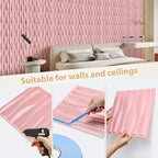 Heikki 30 Pack 3D Wall Panel for Interior Wall Décor, PVC Flower Textured Wall - Image 3