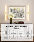 Rayogale 32 Inch Rechargeable Wall Sconce - Image 2