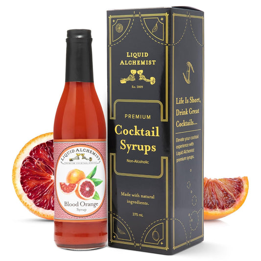 Liquid Alchemist Blood Orange Syrup for Cocktails - Real Ingredients Make this the Perfect Winter Cocktail or Margarita Mix - Non-GMO Blood Orange Sour Mix (25 oz)