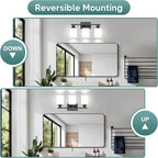 Ascher Bathroom Light Fixtures, 3-Light Vanity Light Over Mirror, Wall Lamp - Image 8