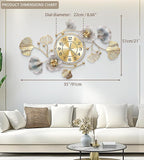 Clocks for Living Room, Large Wall Clock, 3D Silent Wall Clock, Retro Metal - Image 2