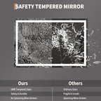 LED Bathroom Mirror 45 x 30 inch, Lighted Bathroom Vanity Mirror - Image 8
