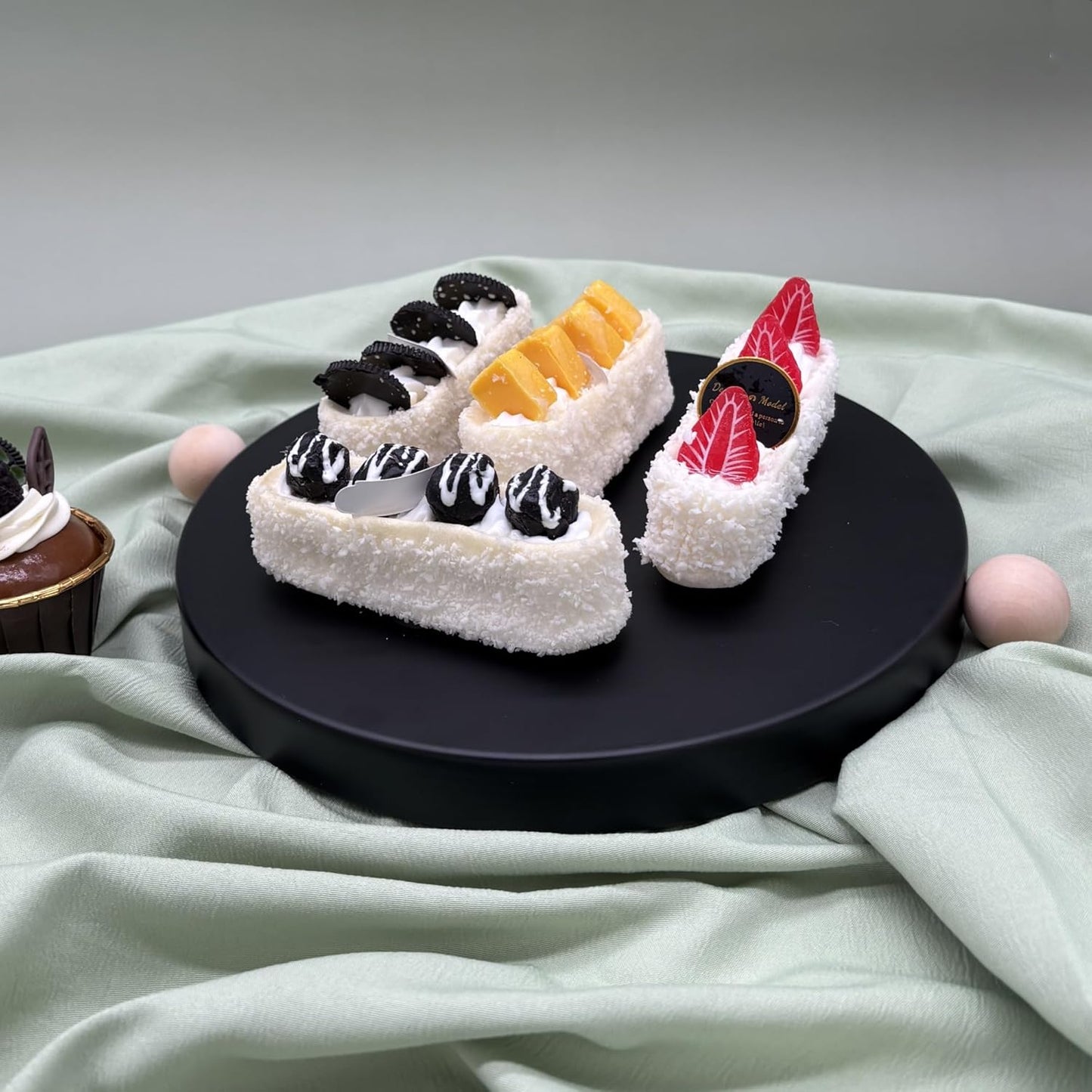 Set of 7 Black Cake Stands Metal Dessert Display Holder Round 3 Tier Cupcake Stand Serving Tray Platter Cake Pedestal Stand for Party Weddings Birthday Baby Showers Anniversary