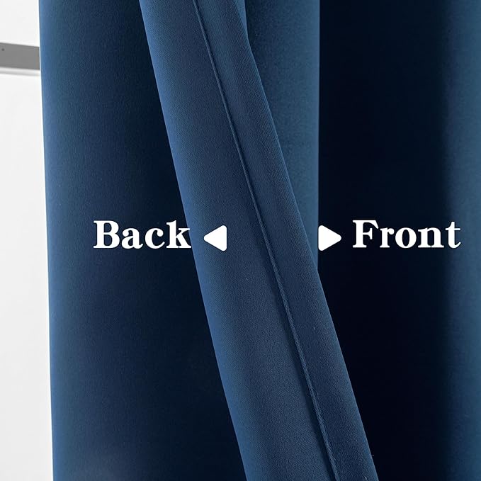 IGEMAEVE Blackout Curtains 108 Inch Length 2 Panels Set, Grommet Energy Saving - Image 3