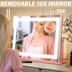 FENNIO Vanity Mirror with Lights 22''x18'' Makeup Mirror with Lights, Lighted - Image 7
