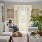 NICETOWN Ivory White Velvet Valance Curtain - Image 5