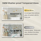 40x30 Inch White Bathroom Mirror - Image 8