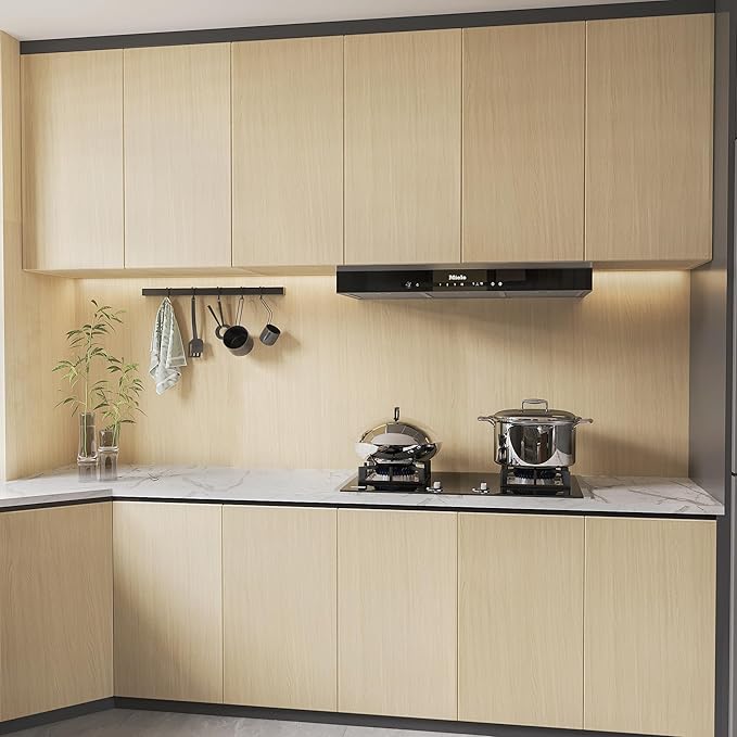 BOMENG White Oak Wood Wallpaper Light Oak Contact Paper Peel and Stick - Image 4
