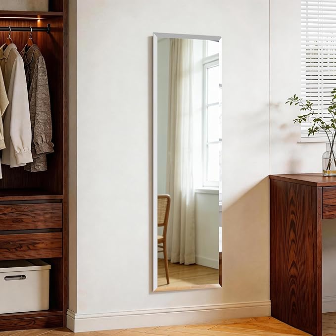 Frameless Mirror Full Length 57”x18”| Wall Mount Mirror Full Length Beveled - Image 9