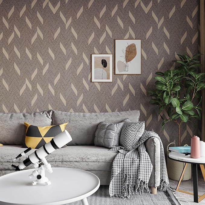 BOMENG Herringbone Peel & Stick Wallpaper - Image 2