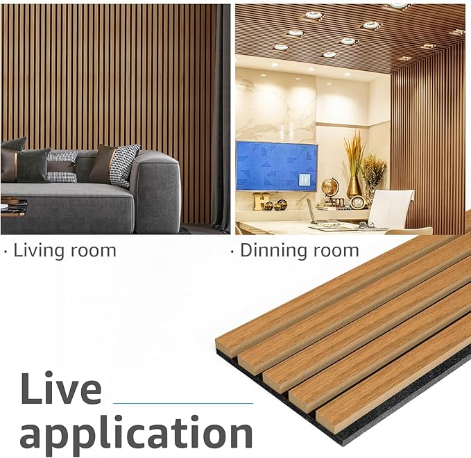 Art3d 4-Pack Acoustic Wood Slat Wall Panels - Image 3