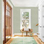 Simon&Siff Textured Grasscloth Peel and Stick Wallpaper 17.7"x118" Neutral Faux - Image 7