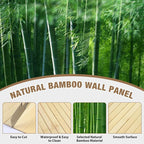 Natural Bamboo Wall Panel Covering Roll, Flexible Pole Wrap Wainscoting - Image 3