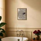 Framed Abstract Floral Wall Art, Neutral Lines Flower Canvas Wall Decor Painting - Image 7