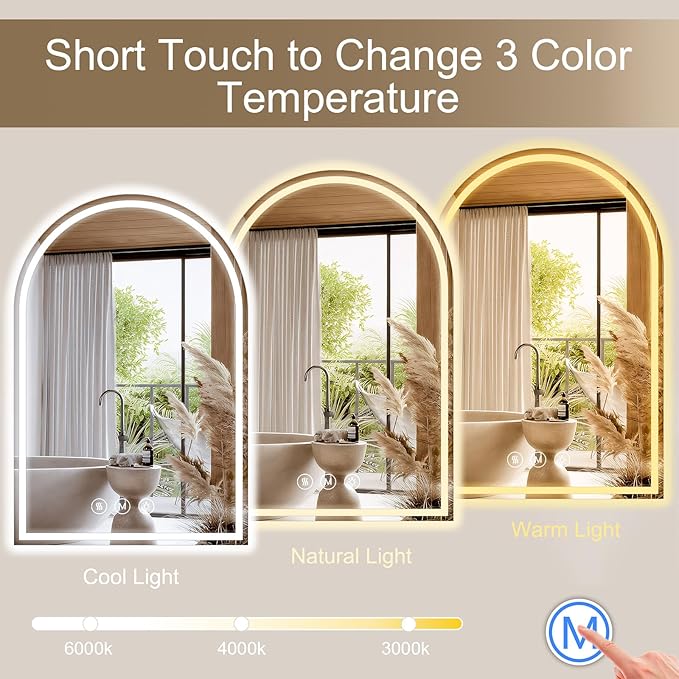 Arched LED Bathroom Mirrors - Image 3