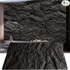 KASARO 3D Faux Stone Wall Panels, Cement Texture Thicker Accent by KASARO