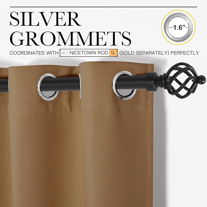 NICETOWN Door Curtain for Doorway Privacy, Curtains 120 Inch Length, Room - Image 3