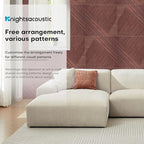 8Pack Acoustic Wall Panels, Wood-Pattern Art Sound Proof Foam Panels - Image 6