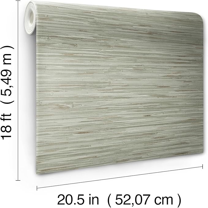 NuWallpaper Green Grassweave Peel and Stick Wallpaper, Textured Removable - Image 8