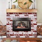 3D Peel and Stick Faux Brick Wall Panels 11.8" x 11.8" 10-Pack Red, Small - Image 9
