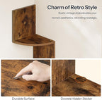 HOOBRO Corner Shelf Wall-Mounted, 5-Tier Corner Bookshelves - Image 8