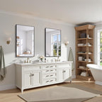 KOCUUY Silver Framed Mirror, HD Tempered Glass, Anti-Rust Frame, Modern Design - Image 3