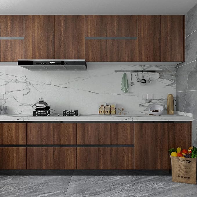 Walnut Wood Contact Papaer for Countertops Waterproof 24x197 inch Wood Peel and - Image 5