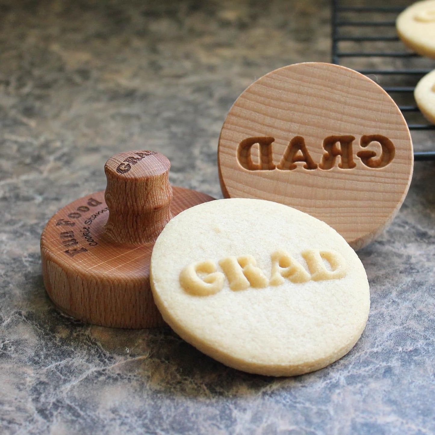 Wood Cookie Stamp, 2.5 Inch (GRAD CS-130)