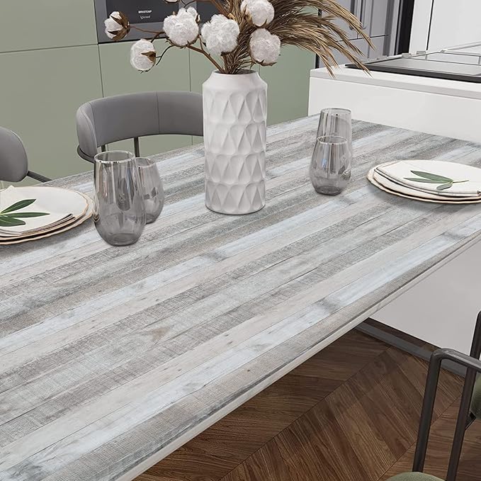 WENMER Gray Vintage Wood Wallpaper, 17.71'' x 472'' Peel and Stick, - Image 4