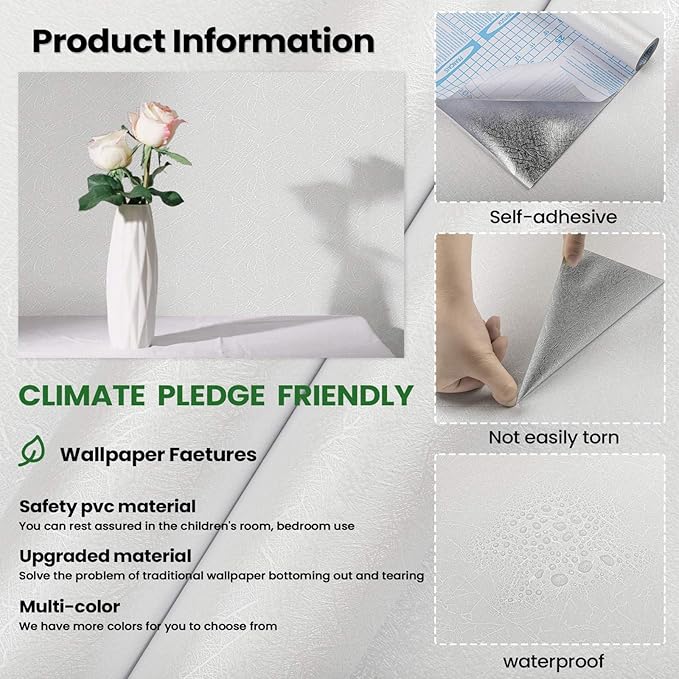 Abyssaly White Wallpaper Peel and Stick White Contact Paper - Image 6