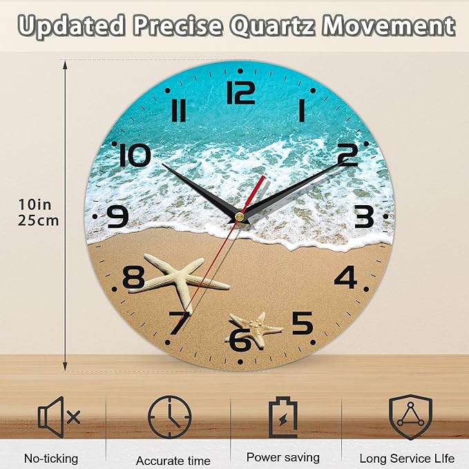 Starfish On A Beach Sand Wall Clock - Image 2