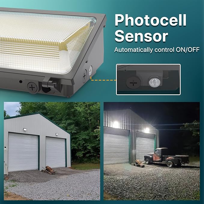 LED Wall Pack Light: 120W 18000LM Glass Lens Wall Pack Lights Outdoor LED - Image 5