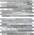 AULIGET 40 Sheets Peel and Stick Backsplash, Distressed Wood Look PVC Wall by AULIGET