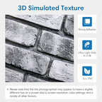 COMSTICKC 3D Faux Brick Wall Panel Peel and Stick, Small Size, Ultra-Light PVC - Image 3