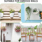 Yungyan 20 Sets 5" Self Watering Hanging Planter White Lazy Flower Pots Plastic - Image 6
