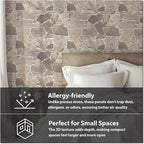 CONCORD WALLCOVERINGS ™ Retro-Art 3D Wall Panels, Wild Stone in Brown Beige Grey - Image 5