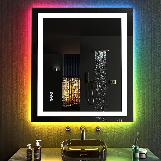 LOAAO 20"X28" LED Bathroom Mirror - Image 2