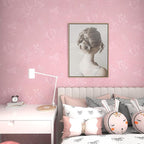 Pink Wallpaper Silk Embossed Floral Pink Contact Paper Peel and Stick Self - Image 6