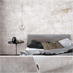 VEELIKE Neutral Concrete Wallpaper Peel and Stick Boho Aesthetic Wallpaper by VEELIKE